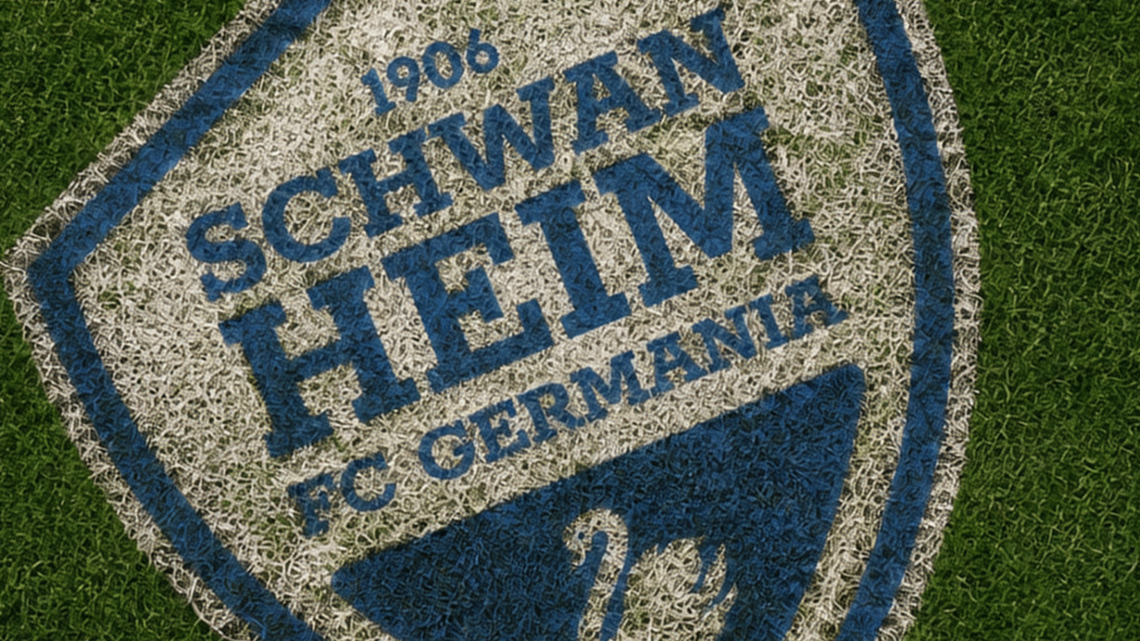FC Germania 06 Schwanheim Vereinswappen auf Rasen